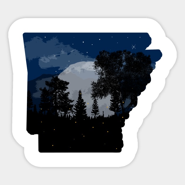 Arkansas Night Sky Sticker by rt-shirts